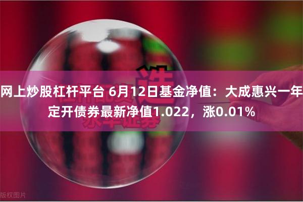 网上炒股杠杆平台 6月12日基金净值：大成惠兴一年定开债券最新净值1.022，涨0.01%